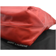 Load image into Gallery viewer, YVES SAINT LAURENT Teddy Lambskin Leather Bucket Shoulder Bag Red
