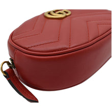 Load image into Gallery viewer, GUCCI GG Marmont Matelasse Leather Belt Bag Red 476434
