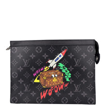 Load image into Gallery viewer, LOUIS VUITTON Voyage MM Monogram Eclipse Pochette Bag Black
