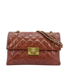 Load image into Gallery viewer, CHANEL 3 Pocket Accordion Flap Small Patent Leather Shoulder Bag Red
