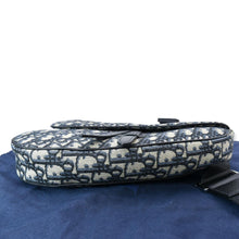 Load image into Gallery viewer, CHRISTIAN DIOR Saddle Oblique Jacquard Crossbody Bag Navy Grey
