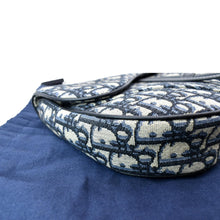 Load image into Gallery viewer, CHRISTIAN DIOR Saddle Oblique Jacquard Crossbody Bag Navy Grey
