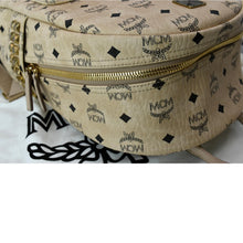 Load image into Gallery viewer, MCM Stark Classic Visetos Canvas Backpack Beige
