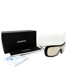 Load image into Gallery viewer, CHANEL Shield Acetate Sunglasses Metallic Lens
