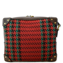 Load image into Gallery viewer, GUCCI Houndstooth Stripe Interlocking G Trunk Shoulder Bag Red 626363
