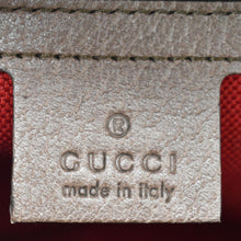 Load image into Gallery viewer, GUCCI Houndstooth Stripe Interlocking G Trunk Shoulder Bag Red 626363
