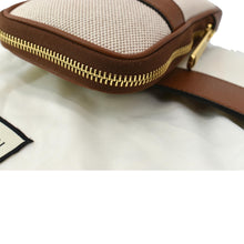 Load image into Gallery viewer, GUCCI Phone Case Vintage Canvas Belt Bag Dark Brown 581519
