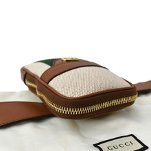 Load image into Gallery viewer, GUCCI Phone Case Vintage Canvas Belt Bag Dark Brown 581519
