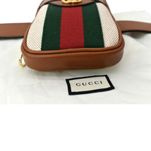 Load image into Gallery viewer, GUCCI Phone Case Vintage Canvas Belt Bag Dark Brown 581519
