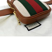 Load image into Gallery viewer, GUCCI Phone Case Vintage Canvas Belt Bag Dark Brown 581519
