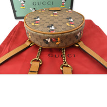 Load image into Gallery viewer, GUCCI Disney x Mini GG Supreme Round Backpack Bag Beige 603730
