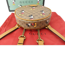 Load image into Gallery viewer, GUCCI Disney x Mini GG Supreme Round Backpack Bag Beige 603730
