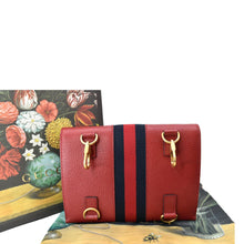 Load image into Gallery viewer, Preloved Gucci Totem Web Leather Clutch Bag Red - Buy Now
