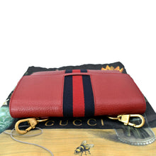 Load image into Gallery viewer, Preloved Gucci Totem Web Leather Clutch Bag Red - Buy Now
