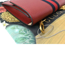 Load image into Gallery viewer, Preloved Gucci Totem Web Leather Clutch Bag Red - Buy Now
