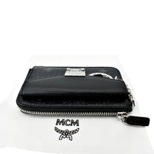 Load image into Gallery viewer, MCM Patricia Mini Visetos Coated Canvas Card Case Wallet Black
