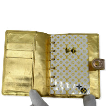 Load image into Gallery viewer, LOUIS VUITTON Miroir Small Monogram Embossed Ring Agenda Gold
