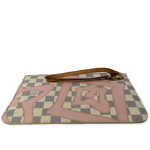 Load image into Gallery viewer, LOUIS VUITTON Tahitienne Pochette Wristlet Pouch Damier Azur Neverfull MM Pink
