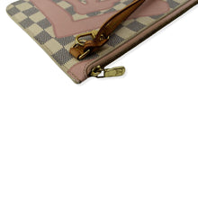 Load image into Gallery viewer, LOUIS VUITTON Tahitienne Pochette Wristlet Pouch Damier Azur Neverfull MM Pink
