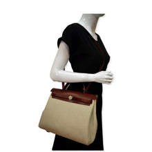 Load image into Gallery viewer, HERMES Herbag Zip Retourne 31 Toile Canvas Shoulder Bag White
