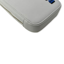 Load image into Gallery viewer, BALENCIAGA Logo Print Leather Strap Cash Phone Holder White
