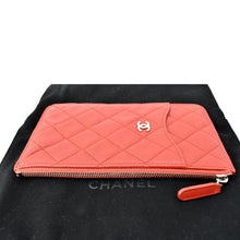 Load image into Gallery viewer, CHANEL Classic Caviar Quilted Leather Flat Wallet Pouch Red
