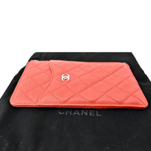 Load image into Gallery viewer, CHANEL Classic Caviar Quilted Leather Flat Wallet Pouch Red
