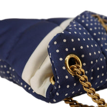 Load image into Gallery viewer, YVES SAINT LAURENT Loulou Puffer Polka Dots Canvas Crossbody Bag Blue
