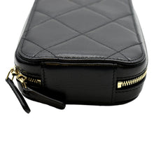 Load image into Gallery viewer, CHANEL 19 Zip Quilted Leather Phone Case Black
