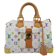 Load image into Gallery viewer, LOUIS VUITTON Speedy 30 Monogram Multicolor Canvas Satchel Bag White
