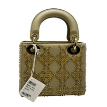 Load image into Gallery viewer, CHRISTIAN DIOR Mini Lady Dior Lambskin Leather Shoulder Bag Platinum Metallic
