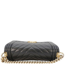 Load image into Gallery viewer, CHANEL Boy Flap Chevron Leather Shoulder Bag Black
