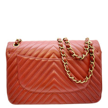 Load image into Gallery viewer, CHANEL Chevron Jumbo Rectangular Flap Quilted Leather Shoulder Bag Red (Repainted)
