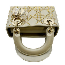 Load image into Gallery viewer, CHRISTIAN DIOR Mini Lady Dior Lambskin Leather Shoulder Bag Platinum Metallic
