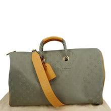 Load image into Gallery viewer, LOUIS VUITTON Keepall 50 Bandouliere Monogram Titanium Travel Bag Grey
