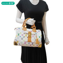 Load image into Gallery viewer, LOUIS VUITTON Speedy 30 Monogram Multicolor Canvas Satchel Bag White
