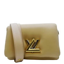 Load image into Gallery viewer, LOUIS VUITTON Twist MM Padded Lambskin Leather Shoulder Bag Beige
