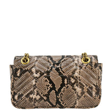 Load image into Gallery viewer, GUCCI GG Marmont Snake Print Leather Crossbody Bag Brown 443497
