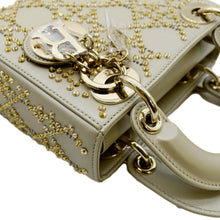 Load image into Gallery viewer, CHRISTIAN DIOR Mini Lady Dior Lambskin Leather Shoulder Bag Platinum Metallic
