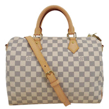 Load image into Gallery viewer, LOUIS VUITTON Speedy 30 Bandouliere Damier Azur Shoulder Bag White
