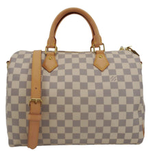 Load image into Gallery viewer, LOUIS VUITTON Speedy 30 Bandouliere Damier Azur Shoulder Bag White
