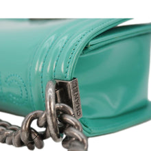 Load image into Gallery viewer, CHANEL Boy Small Patent Leather Shoulder Bag Green
