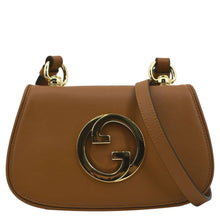 Load image into Gallery viewer, GUCCI Mini Blondie Leather Crossbody Bag Camel 698643
