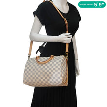 Load image into Gallery viewer, LOUIS VUITTON Speedy 30 Bandouliere Damier Azur Shoulder Bag White
