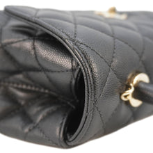 Load image into Gallery viewer, CHANEL Coco Flap Small Quilted Caviar Leather Handle Shoulder Bag Black
