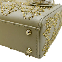 Load image into Gallery viewer, CHRISTIAN DIOR Mini Lady Dior Lambskin Leather Shoulder Bag Platinum Metallic
