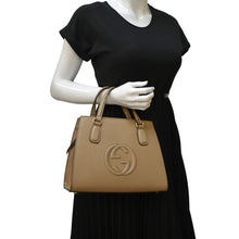 Load image into Gallery viewer, GUCCI Soho Leather Top Handle Hobo Bag Beige 607722
