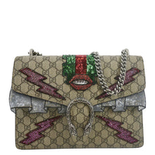 Load image into Gallery viewer, GUCCI Dionysus Medium GG Supreme Embroidered Sequin Shoulder Bag Beige 400235
