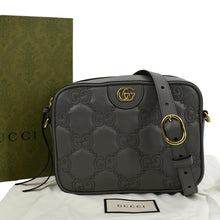 Load image into Gallery viewer, GUCCI GG Matelasse Small Leather Crossbody Bag Dusty Grey 702234
