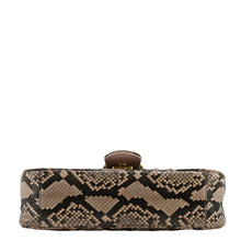 Load image into Gallery viewer, GUCCI GG Marmont Snake Print Leather Crossbody Bag Brown 443497
